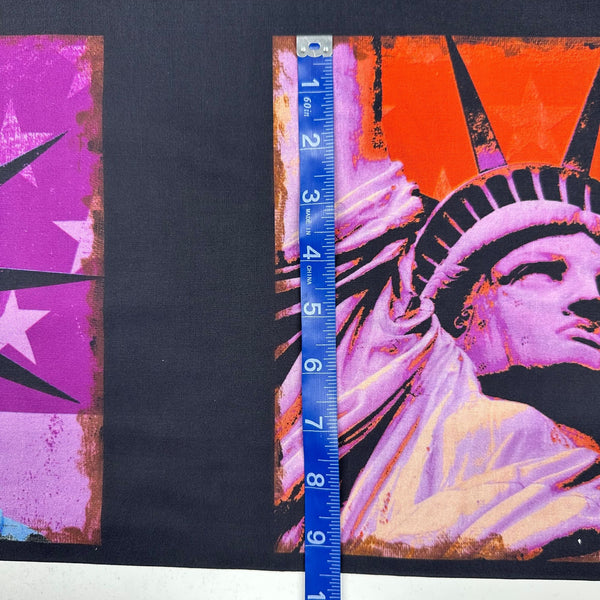 1 Panel Patriots Digital Warhol Style Lady Liberty Cotton Fabric by Robert Kaufman