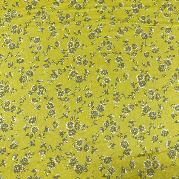 London Calling Floral Cotton Lawn Fabric Robert Kaufman SRKD-20258-137 Lemon