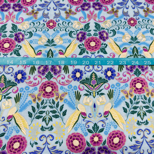 Midnight Nectar SRKM-21185-63 SKY Robert Kaufman Cotton Fabric