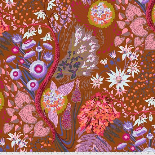 Love Always Source Code Glow Floral Cotton Fabric, Anna Maria For Free Spirit Fabric