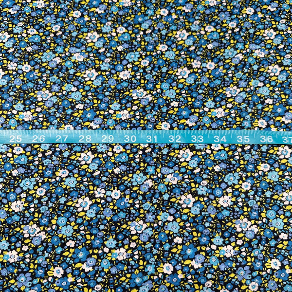 London Calling SRKD-19229-77 Blueberry Floral Cotton Lawn Fabric Robert Kaufman