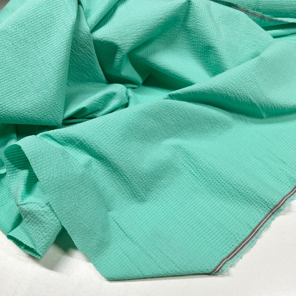 Seersucker Solids Seafoam Cotton Poly Fabric by Robert Kaufman  S190-1328 SEAFOAM