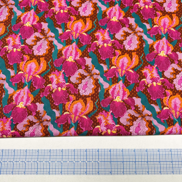 Mythical Iris - Magenta Mythical by Stacy Peterson Cotton Fabric, Free Spirit PWST017.XMAGENTA