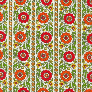 London Calling SRKN-21238-191 Autumn Retro Floral Cotton Lawn Fabric Robert Kaufman