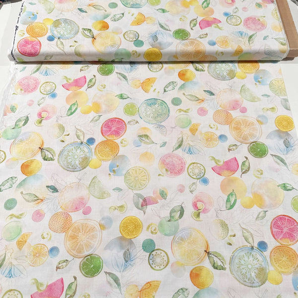 With a Twist Citrus Lemons Limes Hoffman Cotton Fabric