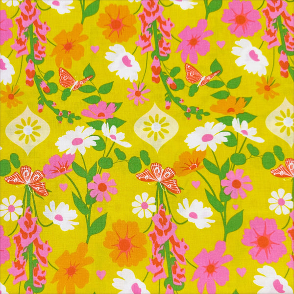 Best Day Ever in Golden Hour by Ruby Star Society, Retro Floral Fabric RS0106 11