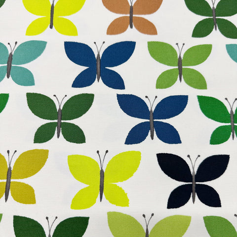 Canyon Butterfly 2009 Heavy Oxford Cotton Fabric by Alexander Henry, Green Blue, OOP