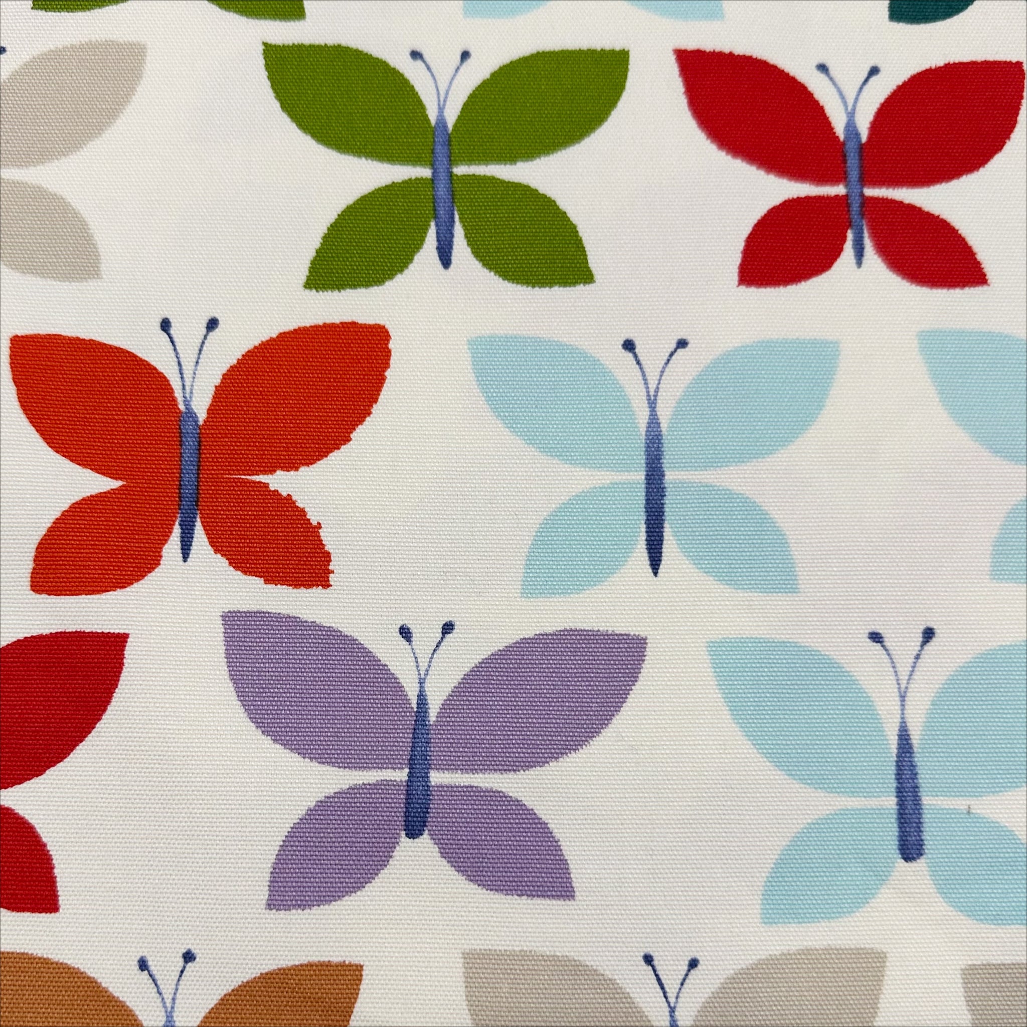 Canyon Butterfly 2009 Heavy Oxford Cotton Fabric by Alexander Henry, Red, OOP