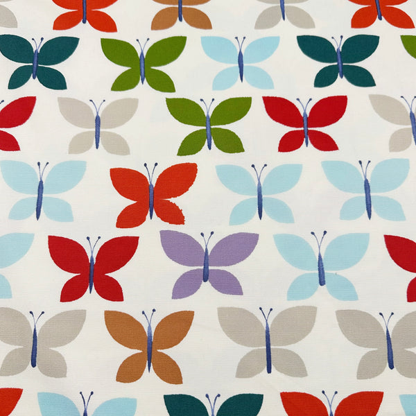 Canyon Butterfly 2009 Heavy Oxford Cotton Fabric by Alexander Henry, Red, OOP