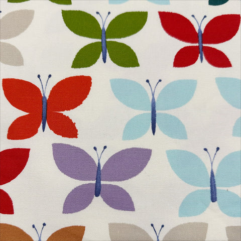 Canyon Butterfly 2009 Heavy Oxford Cotton Fabric by Alexander Henry, Red, OOP