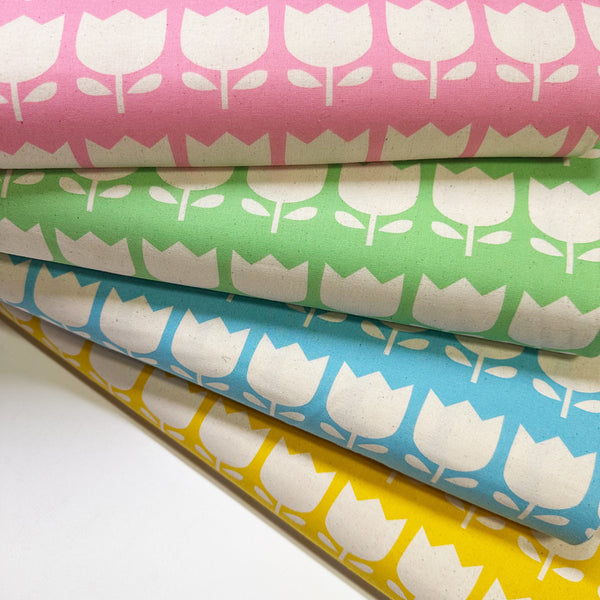 Color palette tulip cotton fabric imported from Japan