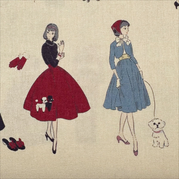 Couturiere Retro 50's Fashion Ladies Cotton Fabric