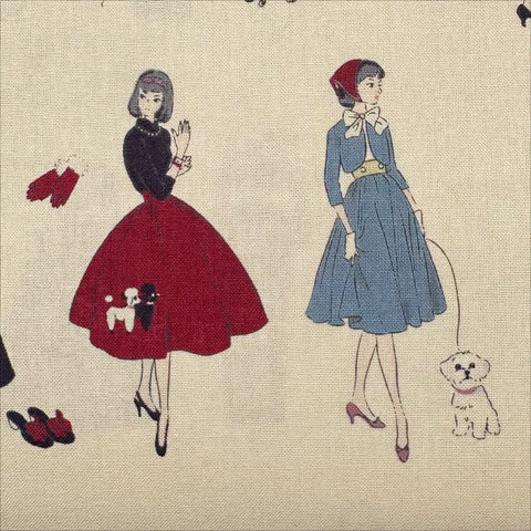 Couturiere Retro 50's Fashion Ladies Cotton Fabric