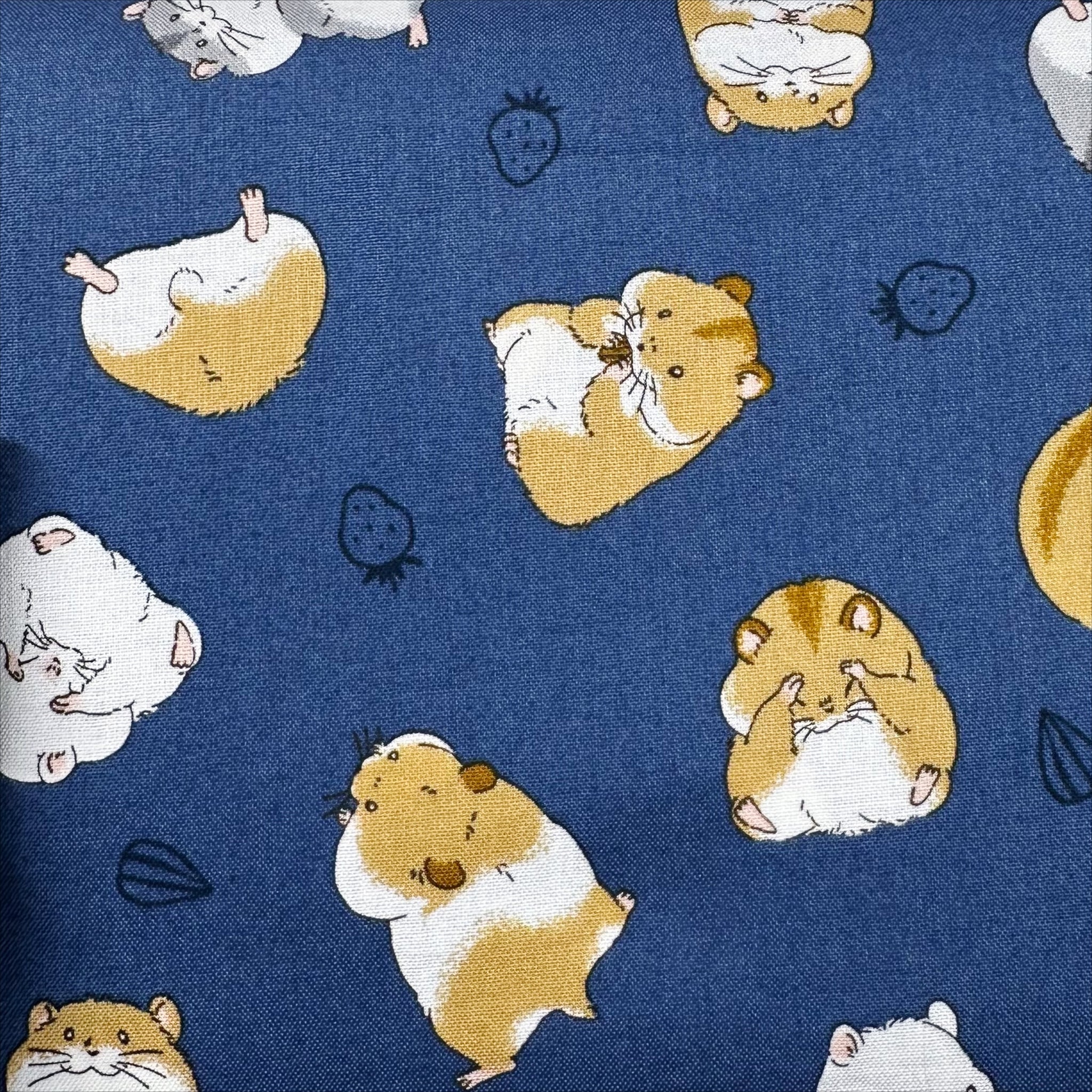 Cute Hamsters Cotton Fabric in Blue by Cosmo Textiles, AP55903H 2E