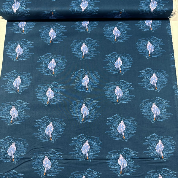 Anna Maria Good Gracious Swanmore Cotton Fabric, Free Spirit Fabrics PWAH224.Evening