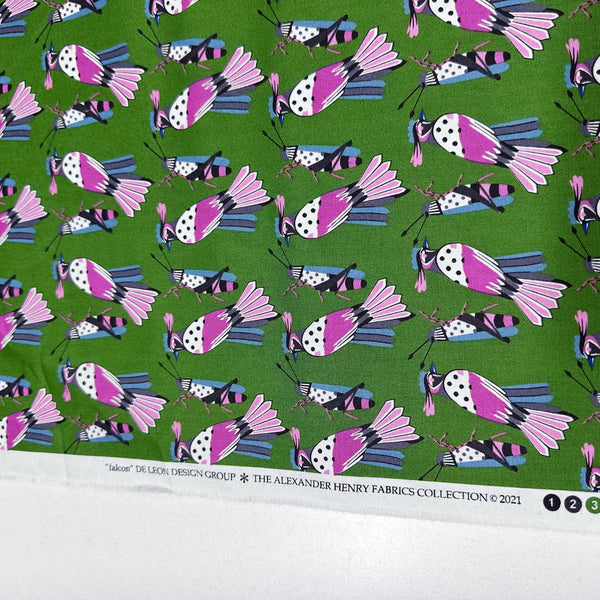Falcon by Alexander Henry Cotton Fabric, Green 8907A