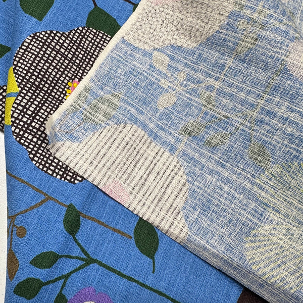 Flower Cotton DOBBY Fabric by Miori Collection, Imported from Japan, Caramel