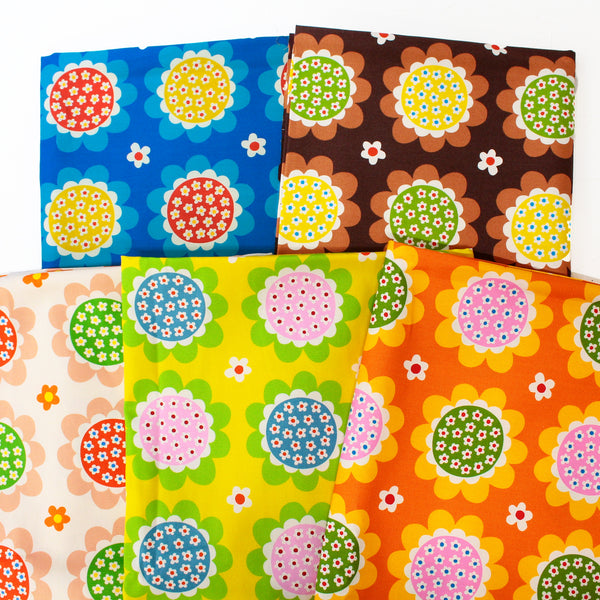 Flower Print Cotton Oxford Fabric by Koko Seki