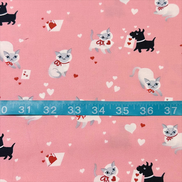 Funny Valentine Kitty in Ballerina By Lizzy House, 37140 20 Moda Fabric