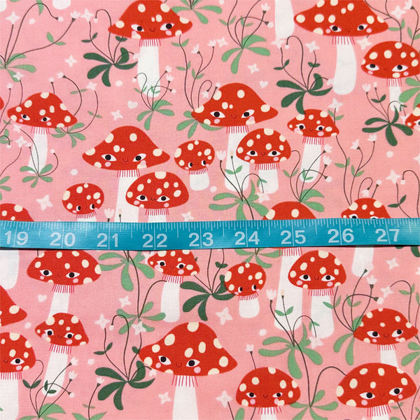 Funny Valentine Mushrooms in Ballerina By Lizzy House, 37141 19 Moda Fabric