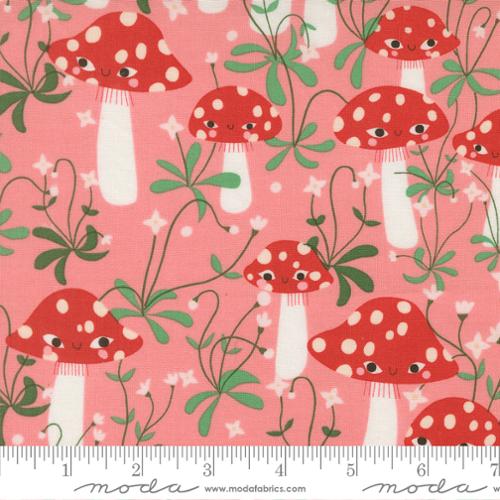 Funny Valentine Mushrooms in Ballerina By Lizzy House, 37141 19 Moda Fabric
