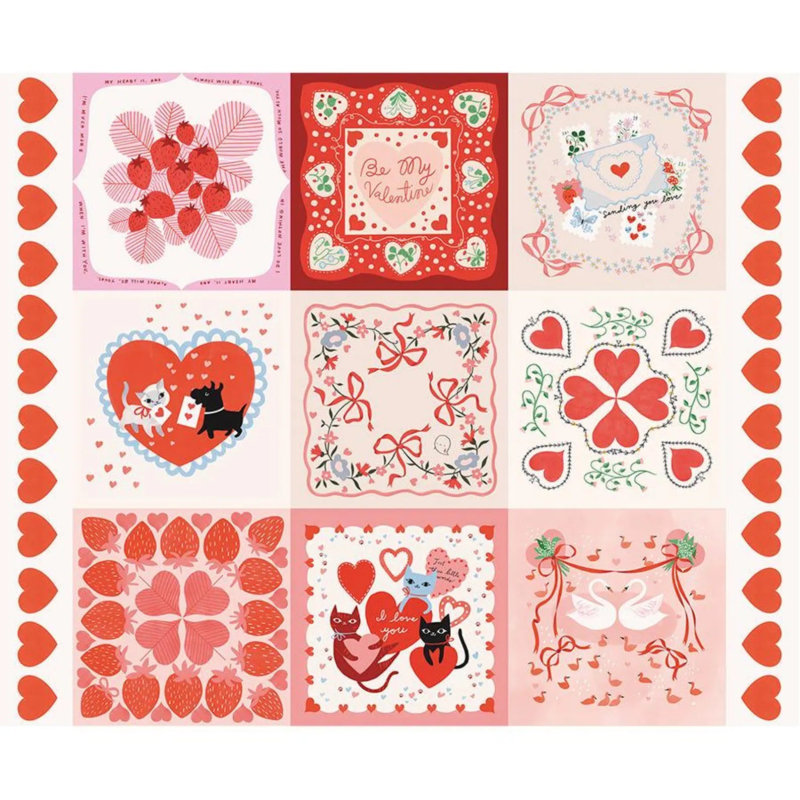 Funny Valentine Panel in Multi - Lizzy House for Moda Fabrics – Fabric ...