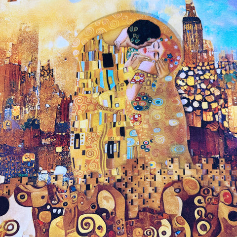 Gustav Klimt Digital Print Cotton Canvas Panel 23362, Stenzo Textiles Imported from the Netherlands