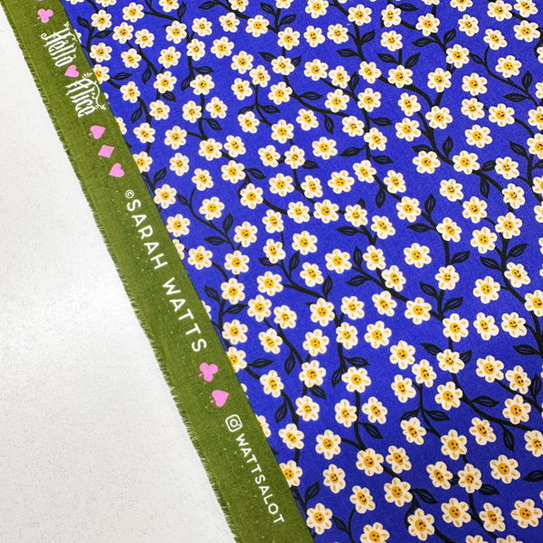 Hello Alice Chatty Garden Florals in Blacklight by Ruby Star Society, Alice In Wonderland  RS2128 14