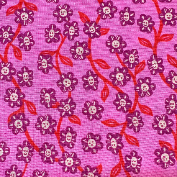 Hello Alice Chatty Garden Florals in Lipstick by Ruby Star Society, Alice In Wonderland RS2128 13