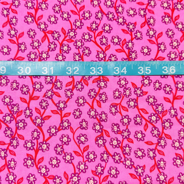 Hello Alice Chatty Garden Florals in Lipstick by Ruby Star Society, Alice In Wonderland RS2128 13