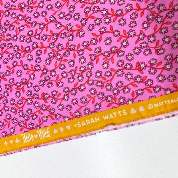 Hello Alice Chatty Garden Florals in Lipstick by Ruby Star Society, Alice In Wonderland RS2128 13