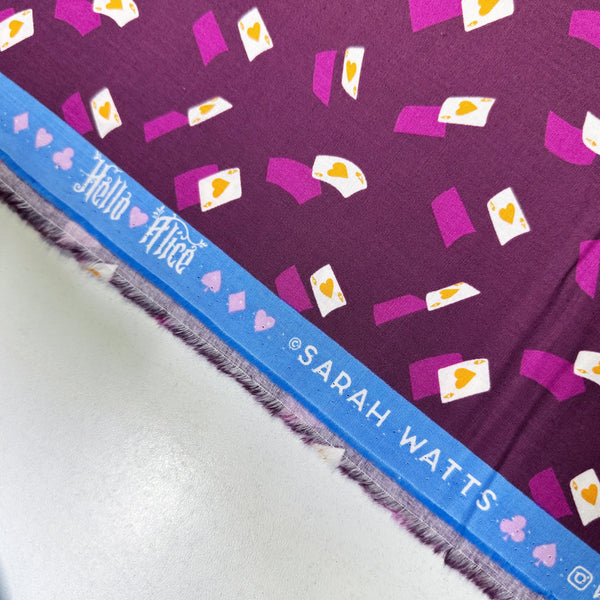 Hello Alice Falling Aces in Purple Velvet by Ruby Star Society, Alice In Wonderland  RS2129 12