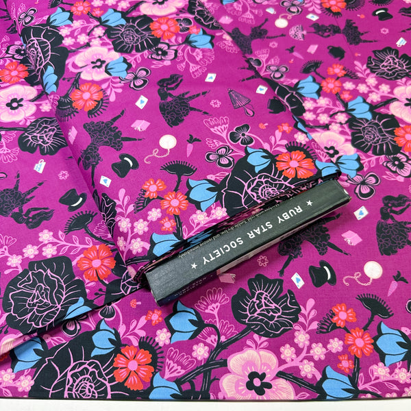 Hello Alice Rabbit Hole in Berry by Ruby Star Society, Alice In Wonderland RS2121 12