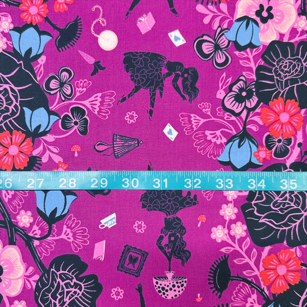 Hello Alice Rabbit Hole in Berry by Ruby Star Society, Alice In Wonderland RS2121 12