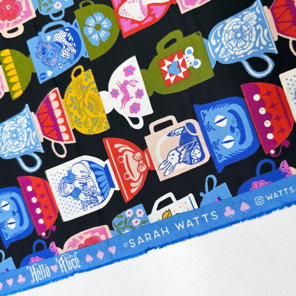 Hello Alice Tea Party in Black by Ruby Star Society, Alice In Wonderland RS2122 13