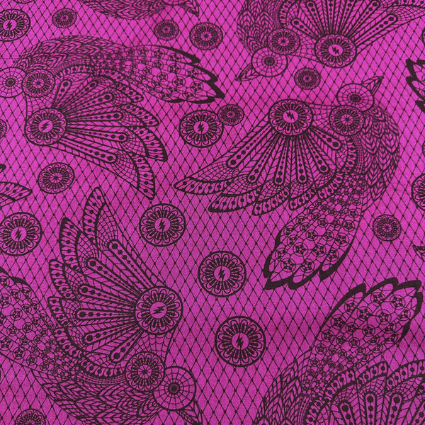 Nightshade Deja Vu Raven Lace - Oleander Cotton Fabric Tula Pink for Free Spirit