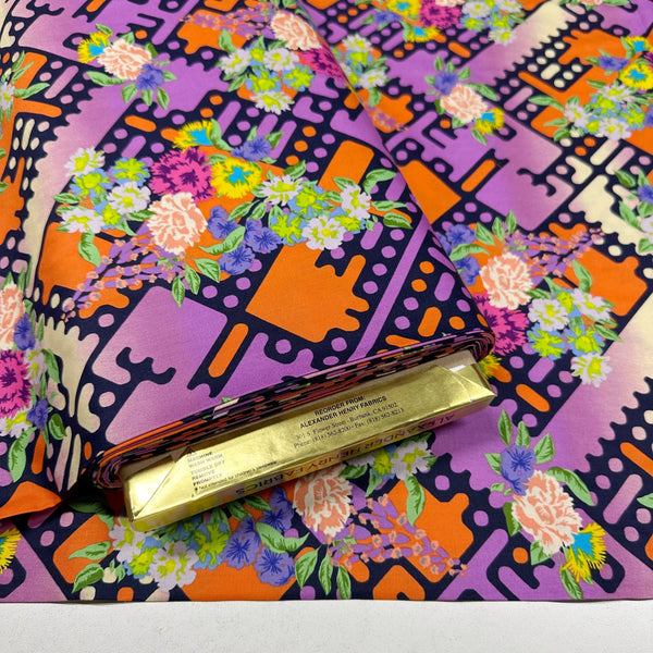 Alexander Henry Balmoral Floral Cotton Fabric in Monarch Brt.