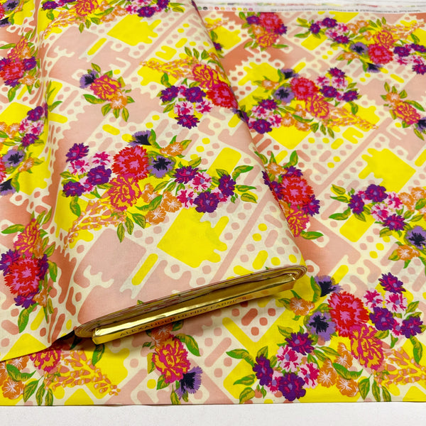 Alexander Henry Balmoral Floral Cotton Fabric in Citrus