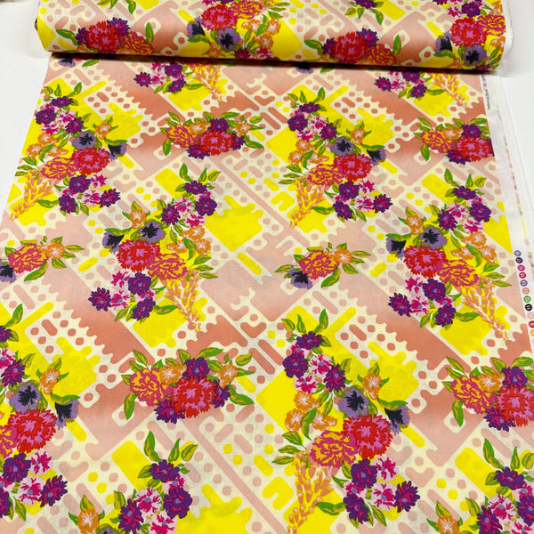 Alexander Henry Balmoral Floral Cotton Fabric in Citrus