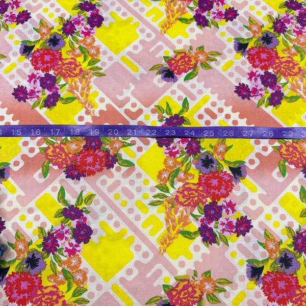 Alexander Henry Balmoral Floral Cotton Fabric in Citrus