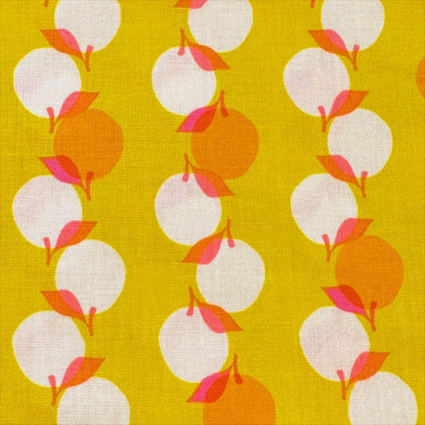 Juicy in Golden Hour by Ruby Star Society, Retro Stacked Fruit Peaches Fabric RS0090 14