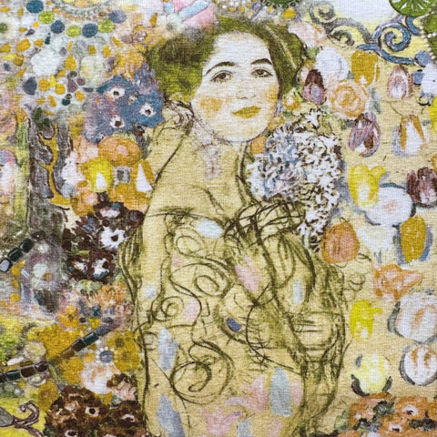 Klimt's World Cotton Jersey 4 Way Stretch Knit Fabric, Imported from the Netherlands 25023-10 Gustav Klimt