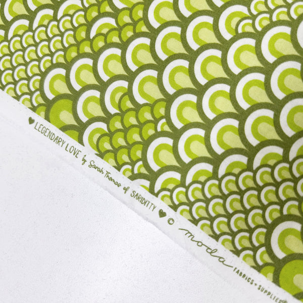 Legendary Love in Avocado by Sariditty, 45053 17 Moda Fabrics