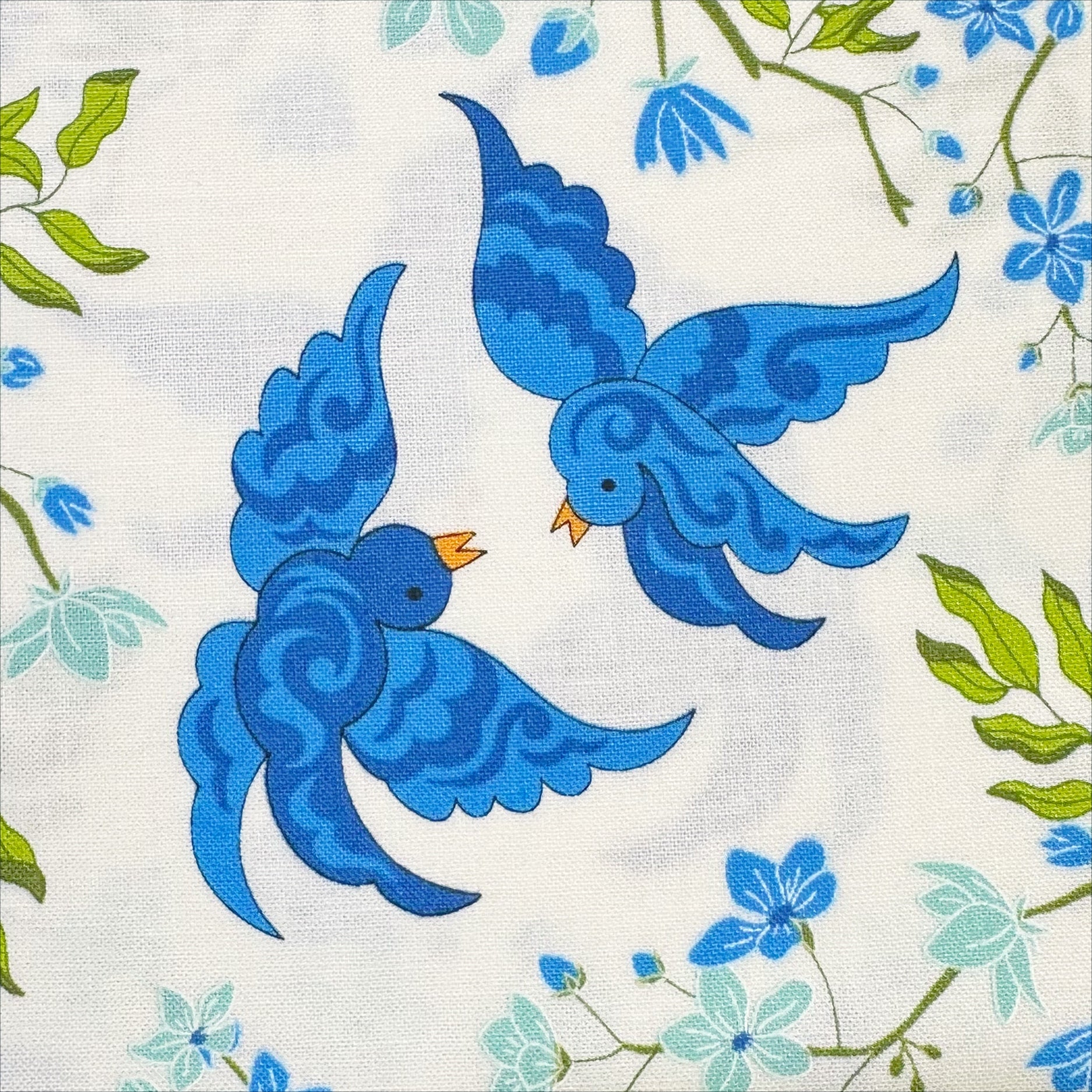 Legendary Love in Porcelain Navy by Sariditty, 45051 22 Moda Fabrics