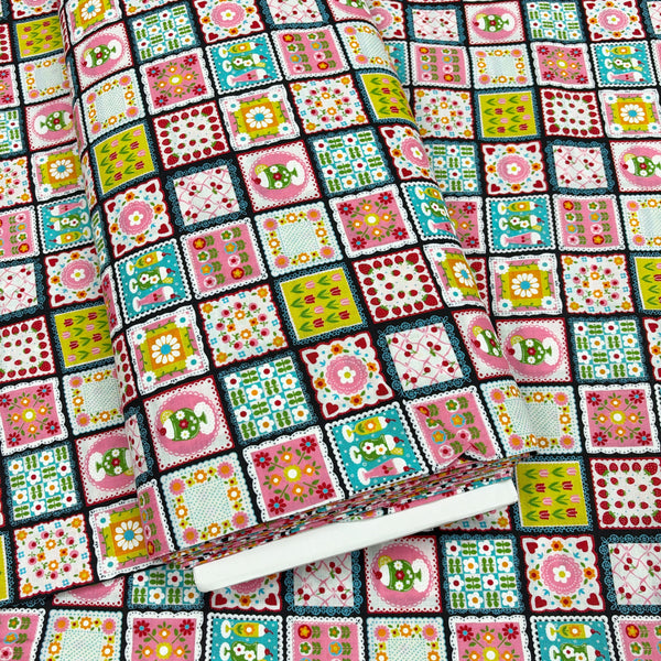 Bolt of Sweet Treat Patchwork cotton fabric in black
