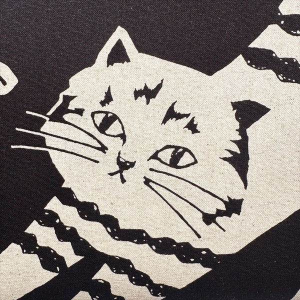 NekoNoe Echino Cat Canvas Cotton Linen Canvas Fabric by Kokka, EYX-91000-101 A