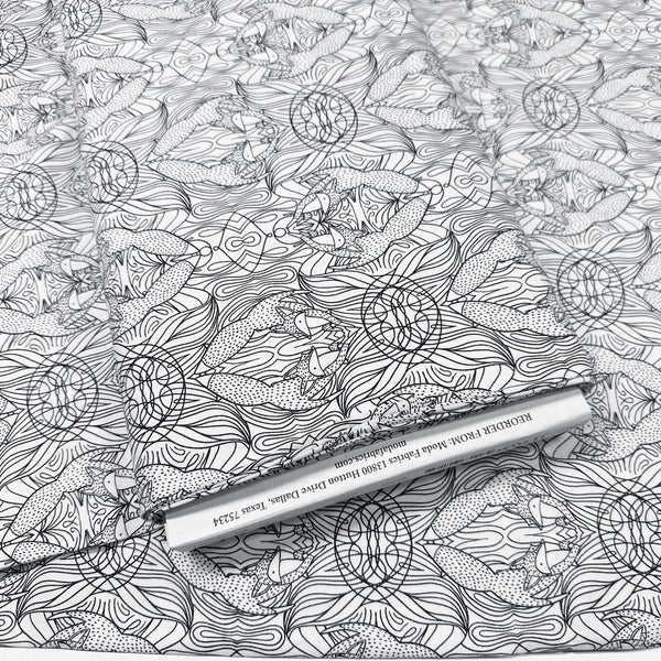 Nocturnal by Gingiber Cotton Fabric, Foxes in Moon 48335 11 Moda Fabrics