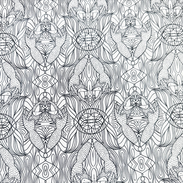 Nocturnal by Gingiber Cotton Fabric, Foxes in Moon 48335 11 Moda Fabrics