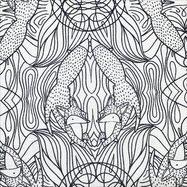 Nocturnal by Gingiber Cotton Fabric, Foxes in Moon 48335 11 Moda Fabrics