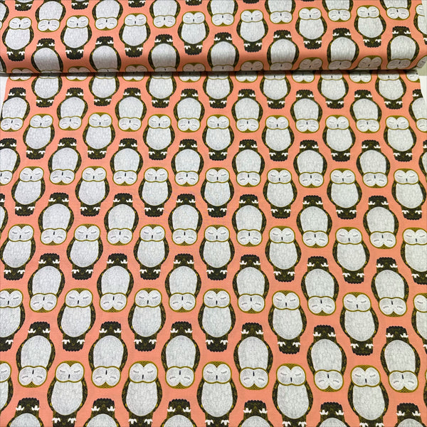 Nocturnal by Gingiber Cotton Fabric, Owls in Primrose 48332 13 Moda Fabrics